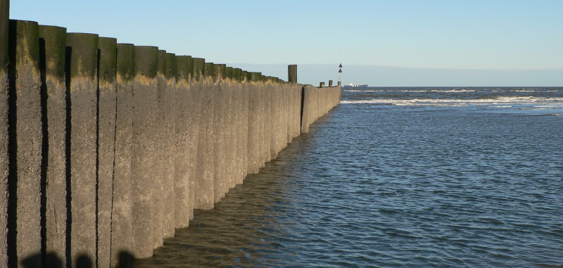 Blick auf die Nordsee vom Strand aus