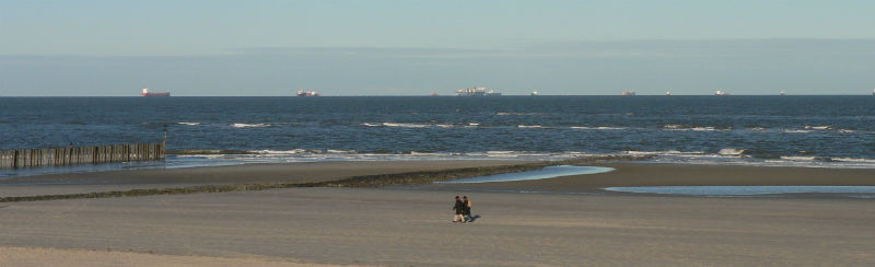 Strandspaziergang im Winter mit Blick nach Norden